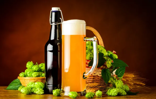 Foam, basket, bottle, beer, alcohol, malt, beer, foam