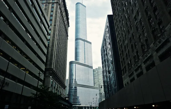The sky, building, skyscrapers, USA, America, Chicago, Chicago, USA
