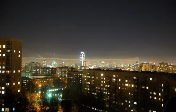 Winter, night, excerpt, frost, Ekaterinburg, eburg, eburg, EKB