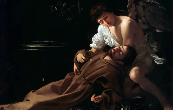 Picture, mythology, Michelangelo Merisi da Caravaggio, The Ecstasy Of St. Francis Of Assisi