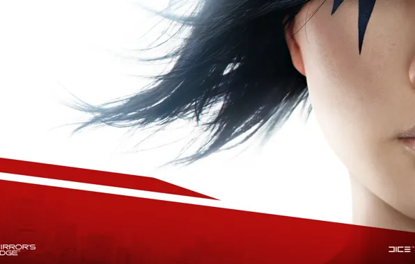 Girl, face, Mirror's Edge, DICE. EA