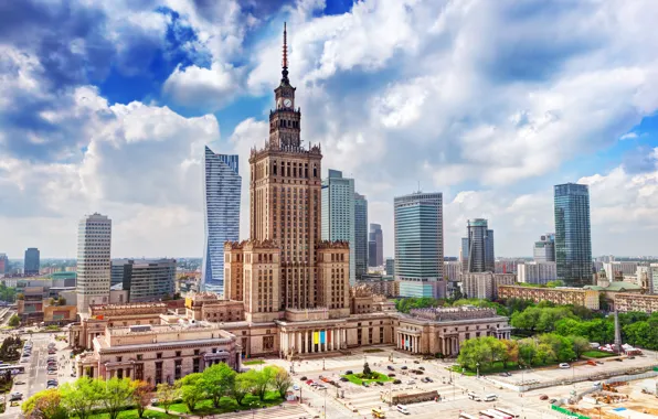 Picture area, Poland, Warsaw, the Palace of science