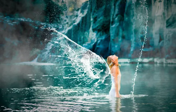 BLONDE, WATER, DROPS, SQUIRT, MOOD