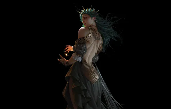 Girl, magic, magic, art, Girl, Art, beautiful girl, Weapons