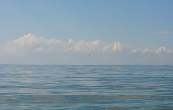Picture sea, landscape, clouds