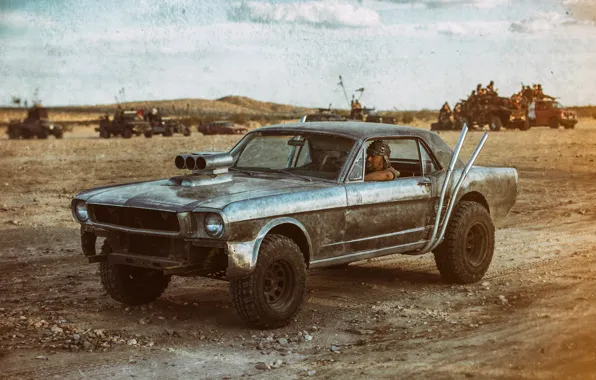 Picture style, desert, cars, Post-Apocalyptic
