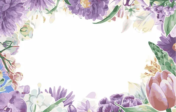 White, flowers, background, texture, Vintage, ornaments, floral