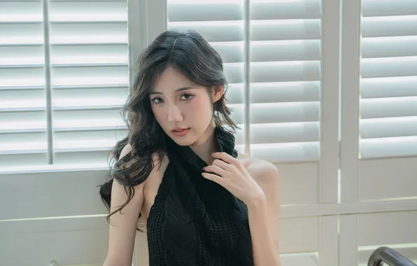 Beautiful, Asian, Model, Smile, Woman, Cute, Pretty, Window