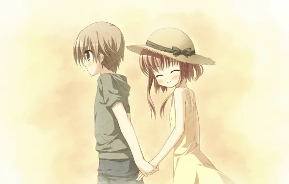 Anime - Boy And Girl, Different Background Wallpaper Download