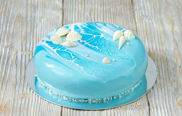 Picture cake, shell, dessert, sweet, glaze