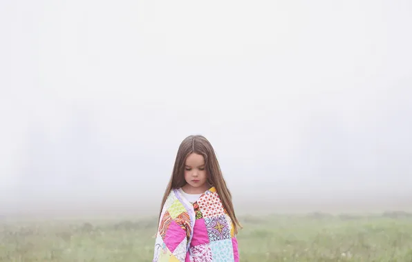 Picture fog, background, girl