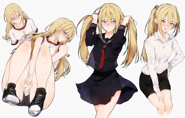 Picture girl, anime, art, blonde