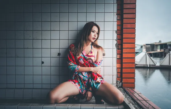 Girl, pose, Asian