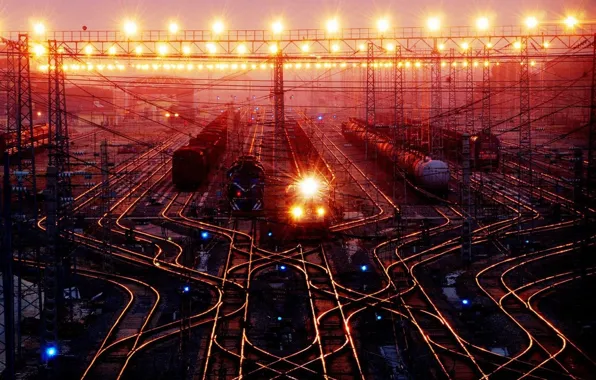 Landscape, technique, Train