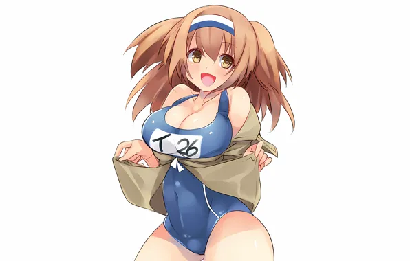 Girl, sexy, cleavage, long hair, boobs, anime, beautiful, pretty
