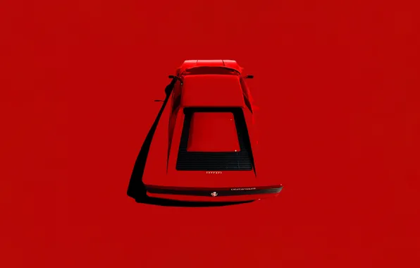 Picture machine, red, rendering, Ferrari, render, Supercar, F-40, Transport & Vehicles