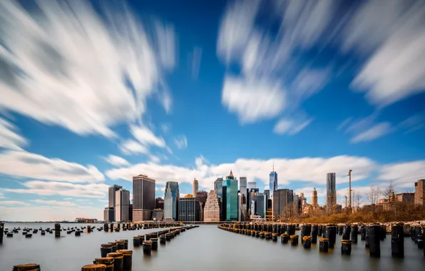 The sky, clouds, home, new York, USA, Manhattan