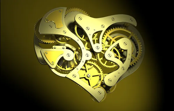 HEART, TEETH, MECHANISMS, SPRING, ROTATION, GEAR