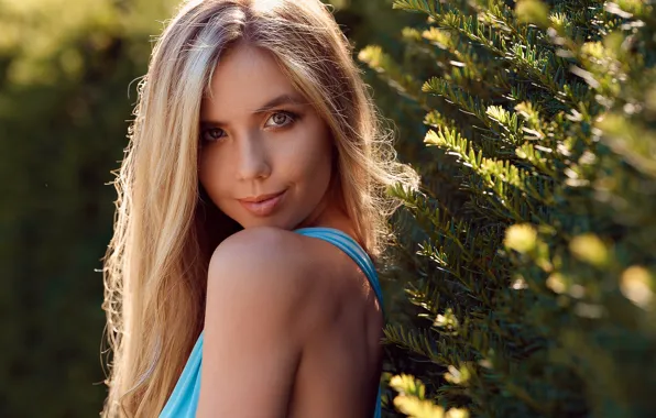 Picture look, girl, the sun, nature, photo, model, hair, blonde