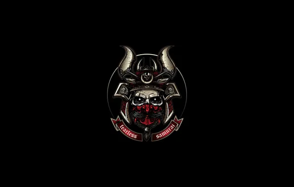 Minimalism, Figure, Skull, Style, Background, Samurai, Fantasy, Art