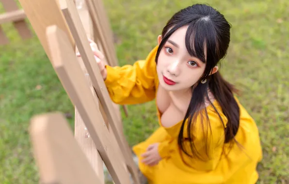 Look, pose, model, neckline, Asian, beauty, cutie, bust