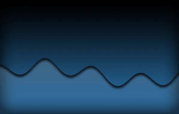 Wave, blue, abstraction, patterns, lines, waves, blue, patterns