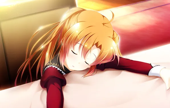 Girl, Sleeping, Sakura Mau Otome no Rondo, Game CG, Aragaki Wakana