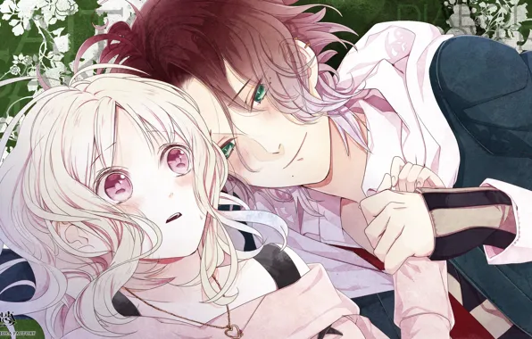 Girl, pair, vampire, guy, diabolik lovers, Wright