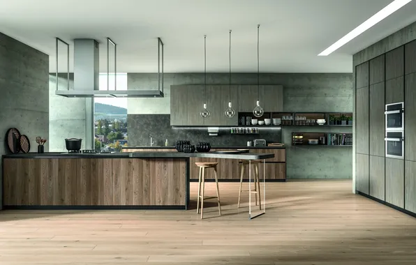 Style, Villa, interior, Italy, kitchen, dining room, dining area, Italian design