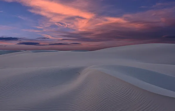 Picture sand, the sky, clouds, landscape, sunset, nature, desert, horizon