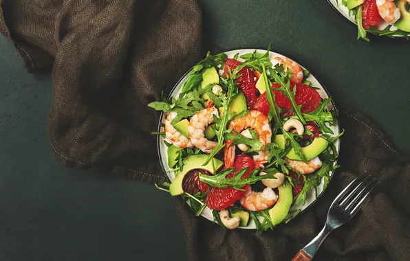 Greens, the dark background, table, food, towel, plate, plug, vegetables