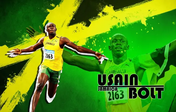 Picture running, Olympics, athlete, Jamaica, Sprinter, Usain Bolt, Usain Bolt