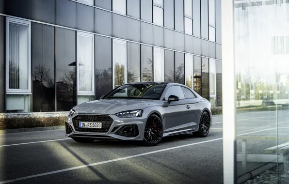 Picture Audi, street, the building, coupe, RS 5, 2020, RS5 Coupe