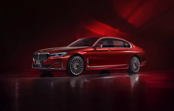 Red, BMW, sedan, G12, 7, 7-series, 2019, Radiant Cadenza Immaculate Edition