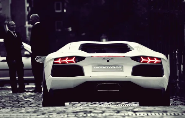 Lamborghini, Lambo, White, Street, Aventador, LP 700-4