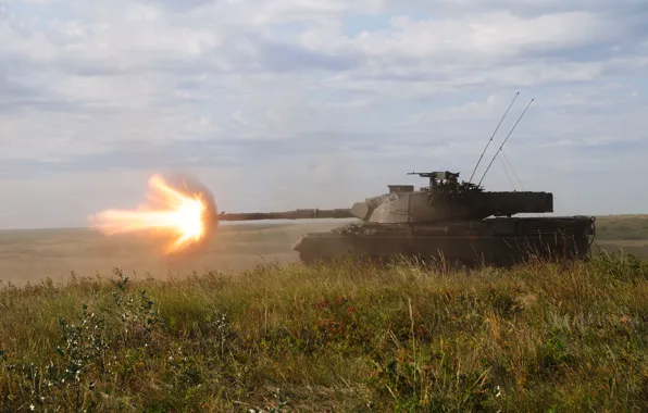 Grass, fire, tank, combat, canadian, Leopard-C2