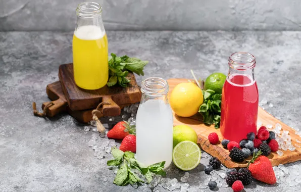 Berries, drink, lemons, raspberry, fresh, lemonade, lemon, Roman Dbree