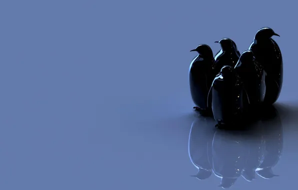 Picture birds, penguins, figure