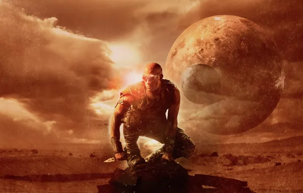 Picture Knife, USA, Action, Fantasy, VIN Diesel, Planets, Space, Male