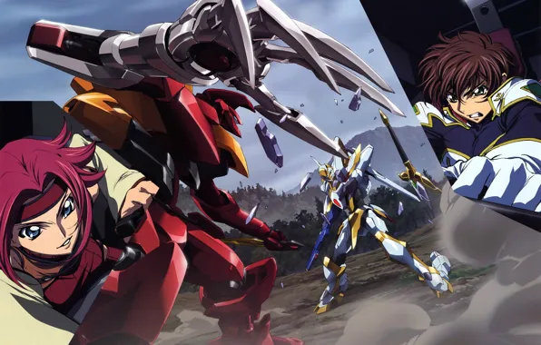 The battle, code geass, the fight, combat robot, suzaku kururugi, kallen city of Fort, by …