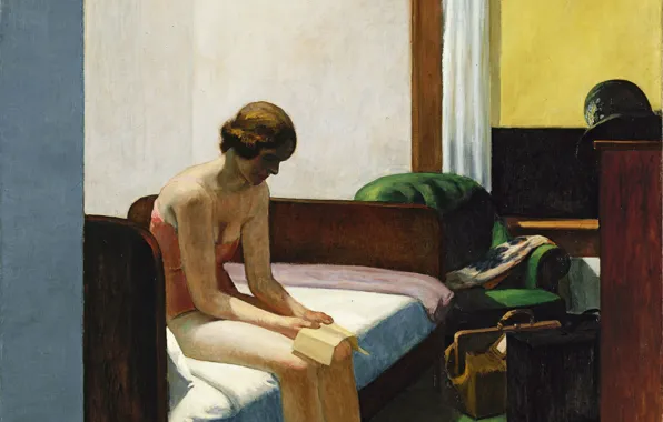 Picture Edward Hopper, 1931, Hotel Room
