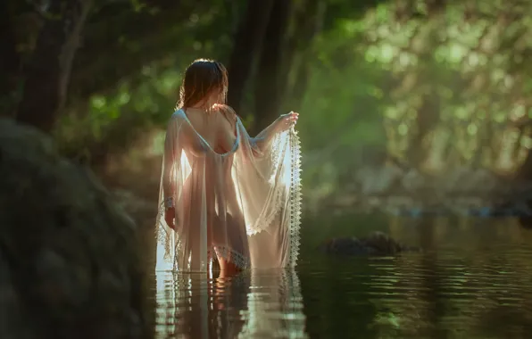 BODY, NATURE, CHEST, GREENS, FABRIC, POND, FIGURE, SILHOUETTE