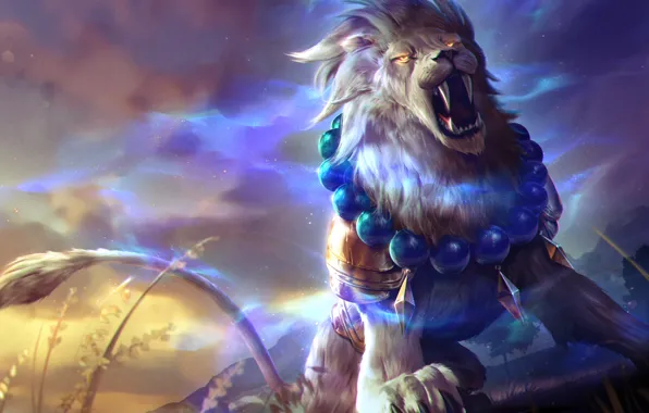 Picture Leo, art, Heroes of Newerth, moba, Gemini, Lion of Sol