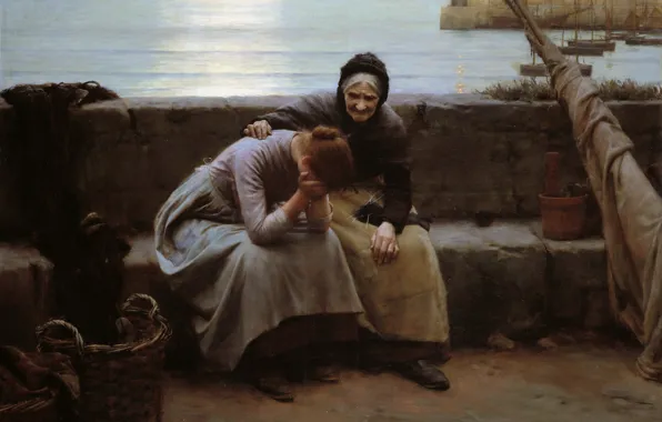 To Evening but Some Heart Did Break, Never Morning Wore, Walter Langley