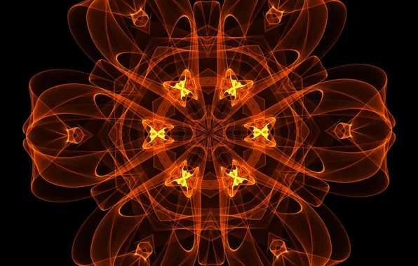 Abstraction, pattern, fractals, fractal, ornament, symmetry, abstract background