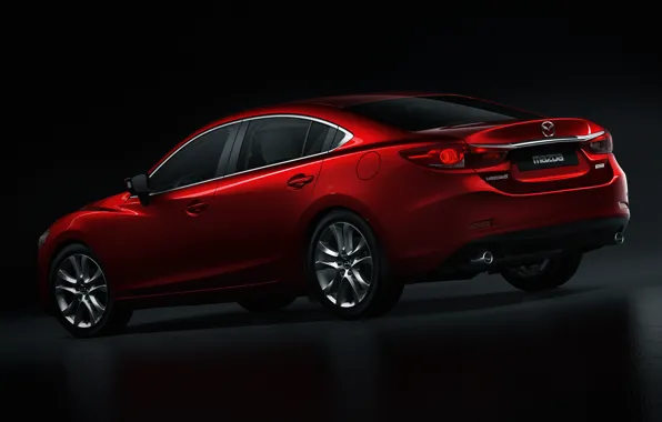Red, Auto, sedan, mazda-6