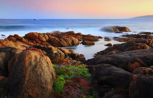 Sea, stones, shore, coast, Australia