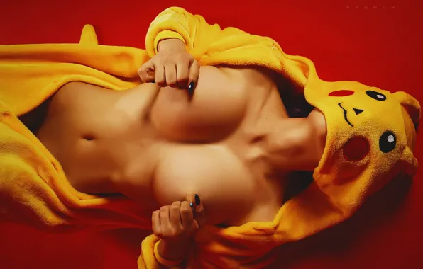 Chest, girl, lies, legs, Nikolay Khvatov, Octokuro