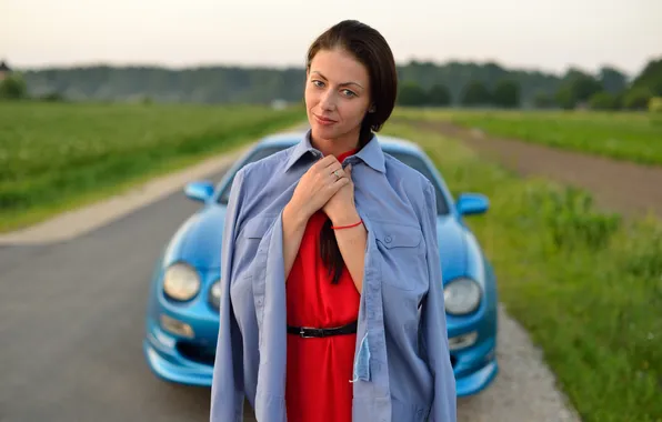 Look, girl, face, background, hair
