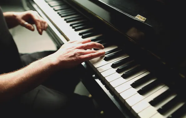 The game, hands, keys, piano, plan